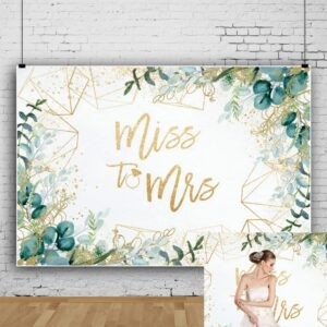 miss to mrs bridal shower backdrop greenery green leaves wedding photo background 7x5ft bride to be engagement backdrop for photography bridal shower decorations cake table banenr photo booth props