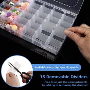 Anjetan 36 Grids Clear Plastic Organizer Box