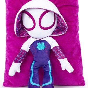 Marvel Spidey & His Amazing Friends Gwen Ghost Spider 3D Snuggle Pillow - Super Soft Plush Pillow - Measures 15 Inches