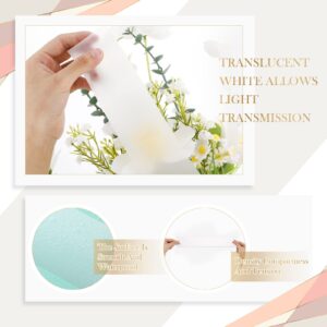 Yexiya 300 Pcs Translucent White Vellum Belly Bands for 5 x 7 Invitation Vellum Band 1.5 x 12 Inch Blank Wedding Band Wedding Invitation for DIY Wedding Bridal Shower Invitation Card Envelopes Wrap