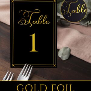 Table Numbers, Black and Gold Wedding Table Numbers, Table Numbers for Wedding Reception, Table Number, Table Numbers 1-20, Table Number, Table Number Holders, 1-30 number, Head Table sign