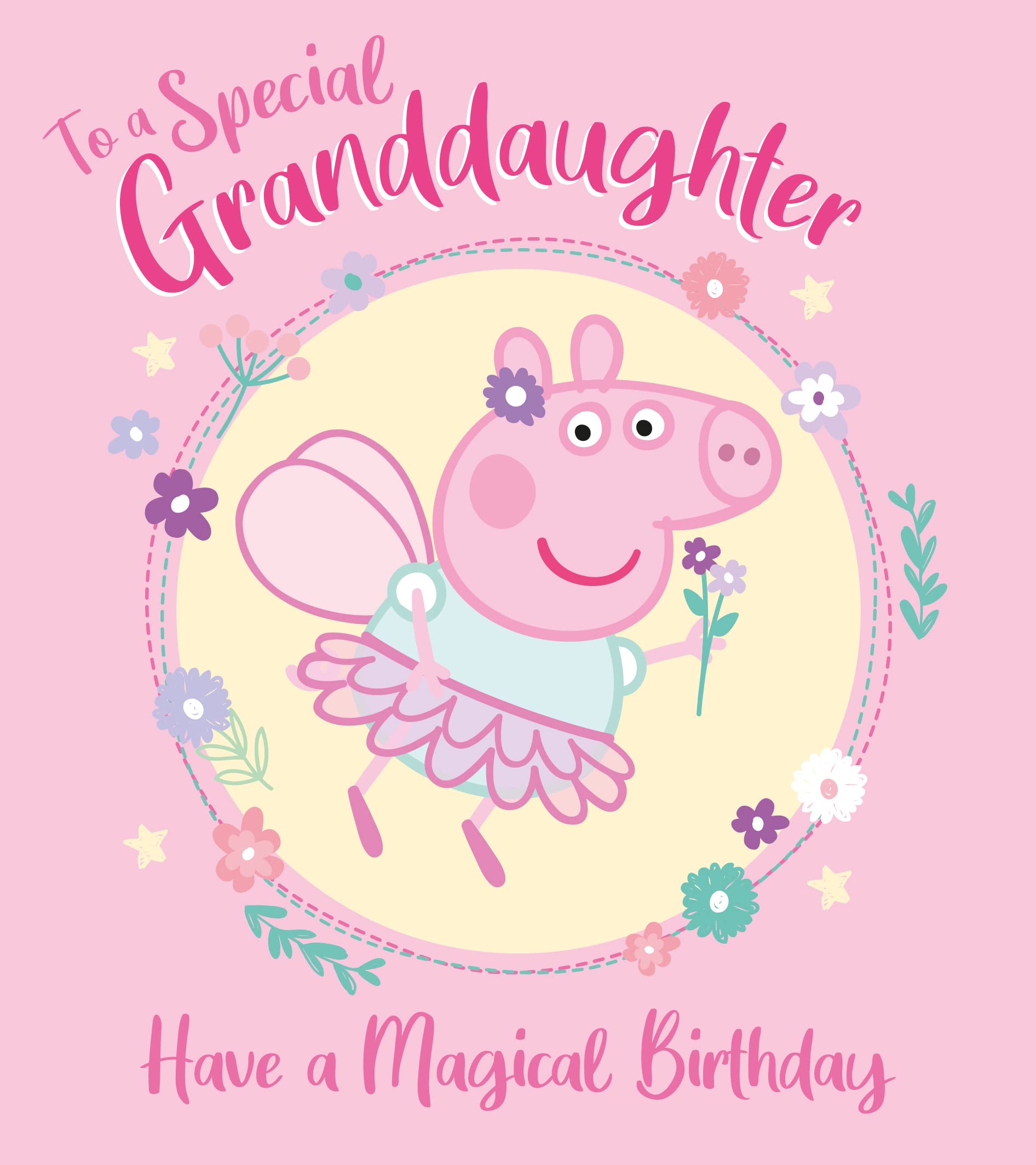 Danilo Promotions LTD Granddaughter Birthday Card, Birthday Card for Granddaughter, Peppa Pig Birthday Card for Granddaughter, Birthday Card for Her Peppa Pig