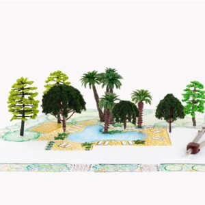 Angoily 20pcs Model Scenery Tree Yellow Scenery Layout Landscape Trees Model Trees Model Scenery Landscape Trees