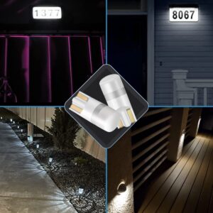 Keiurot House Number Light Bulb 194 193 Bulb Address Sign LED Replacement Address Light Bulb Kit,Landscape RV and Cabinet Lighting White,10-30Volt AC/DC 4Pack