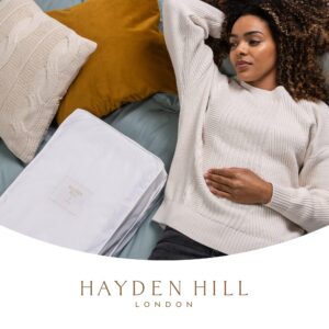 Hayden Hill Luxury Organic Cotton Sweater Storage Bag - Fits 6 Fine Knit Sweaters - 18 Inch - Breathable Cashmere Garment Bag - Moth Proof Sweater Organizer for Closet - Certified Carbon Neutral