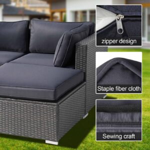 FKSLIFE Outdoor Couch Cushions Covers,11Pieces Outdoor Patio Cushion Covers Replacement Waterproof Sofa Cushions,Furniture Covers Cushion Slipcovers Set(Dark Grey)