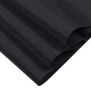 Waterproof PU Backing Canvas Fabric, Soft 600 Denier Ripstop Canvas Cordura Fabric for Outdoor/Indoor, DIY Craft, Awning, Marine, Tent, Bags, Upholstery, 60"Wide, Sold by The Yard(Black)