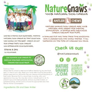 Nature Gnaws Antlers Tips for Small Dogs (1Lb) - Mix of Elk and Deer Antler - Variety of Short 2-4 inch Split and Whole Pieces