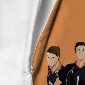 NICHIYOBI Haikyu Volleyball Teenager Anime Duvet Cove Bedding Set 3D Print Bedding Comforter Cover Duvet Cover Pillowcases 3 Pcs (06,Twin-68x86in+20x30in*2)