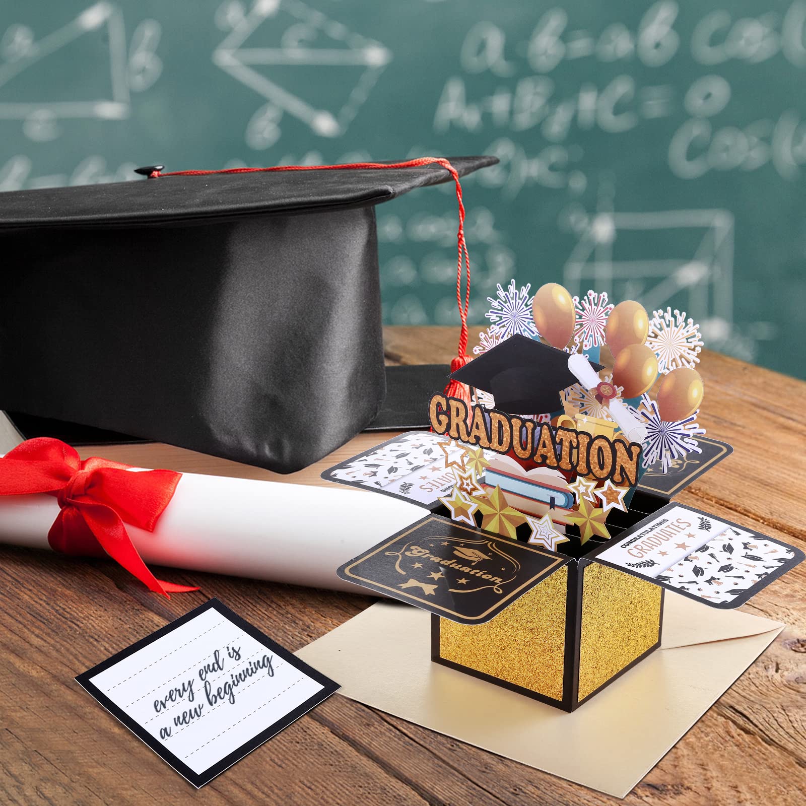 Kesote Graduation Pop Up Card with Envelope, 3D Card for Graduation Congrats Grad Card, Pop Up Graduation Card 2024 for High School College University PHD Graduates