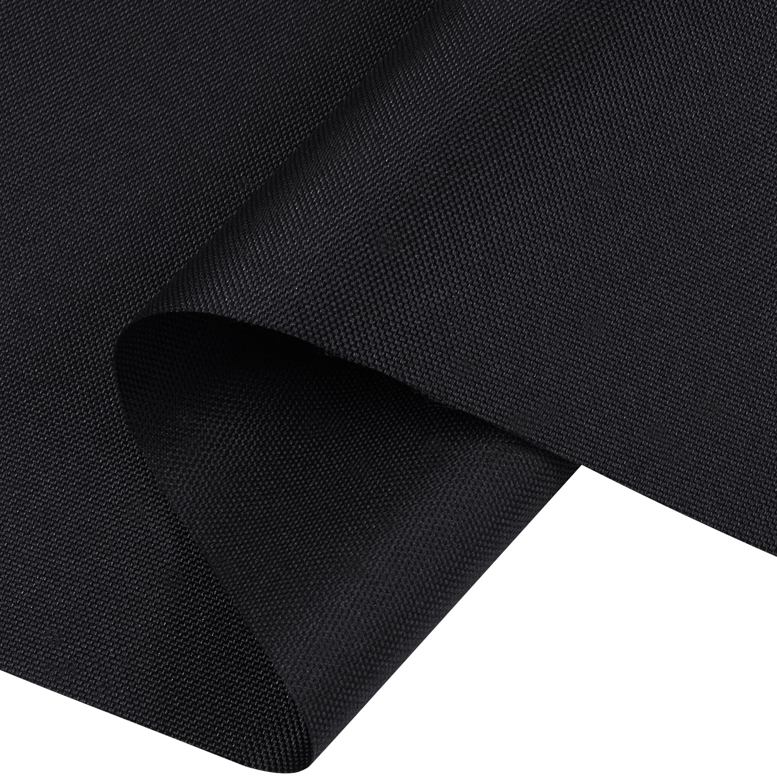 Waterproof PU Backing Canvas Fabric, Soft 600 Denier Ripstop Canvas Cordura Fabric for Outdoor/Indoor, DIY Craft, Awning, Marine, Tent, Bags, Upholstery, 60"Wide, Sold by The Yard(Black)