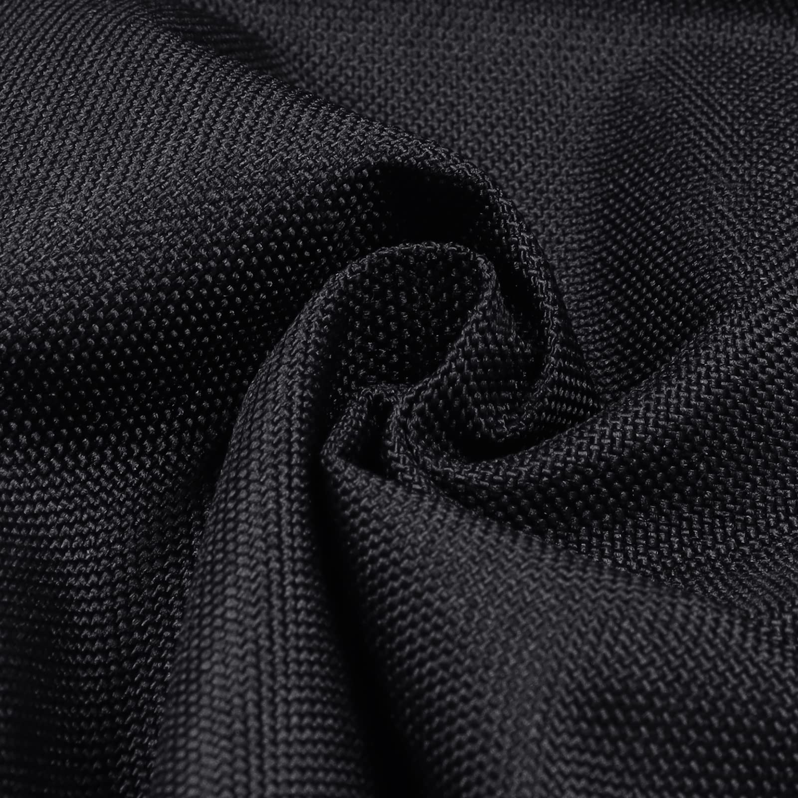 Waterproof PU Backing Canvas Fabric, Soft 600 Denier Ripstop Canvas Cordura Fabric for Outdoor/Indoor, DIY Craft, Awning, Marine, Tent, Bags, Upholstery, 60"Wide, Sold by The Yard(Black)