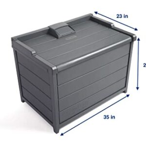 BenchSentry by Genie Package Delivery Box for Outside - Protects Packages from Theft and Weather Damage - Slate