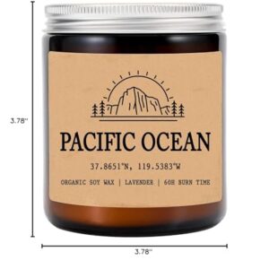 Pacific Ocean - California Scented Candle - Organic Soy Wax - Gift for Her - Gift for Him - New Home Gifts - Birthday Gift for Friend - National Park Gifts - State Candles