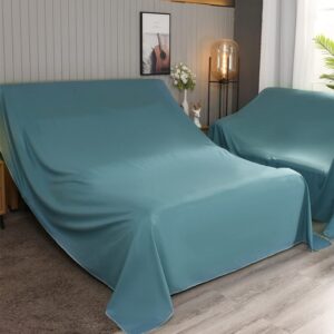 sunsure furniture dust cover for sofas, chairs, queen size mattress, indoor outdoor furniture dust cloth, home dust cover - blue (94.5x118inch)