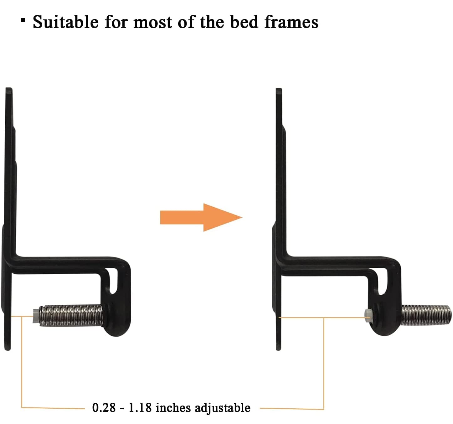 RONDURE 6pcs Mattress Slide Stopper, Non Slip Mattress Gripper to Keep Mattress from Sliding - Mattress Holder for Metal Bed Frame to Prevent Sliding