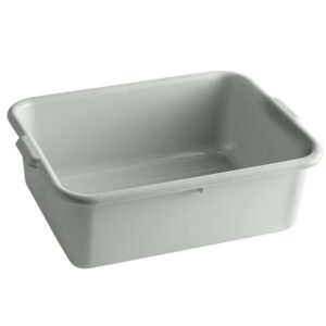 TrueCraftware 20-1/2" x 15-1/2" x 7" Utility Kitchen Bus Box/Tub/Bin with Handles Gray Color- Heavy Duty Plastic Restaurant Tub/Dish Washing Box Wash Basin Tub for Kitchen Home Restaurants