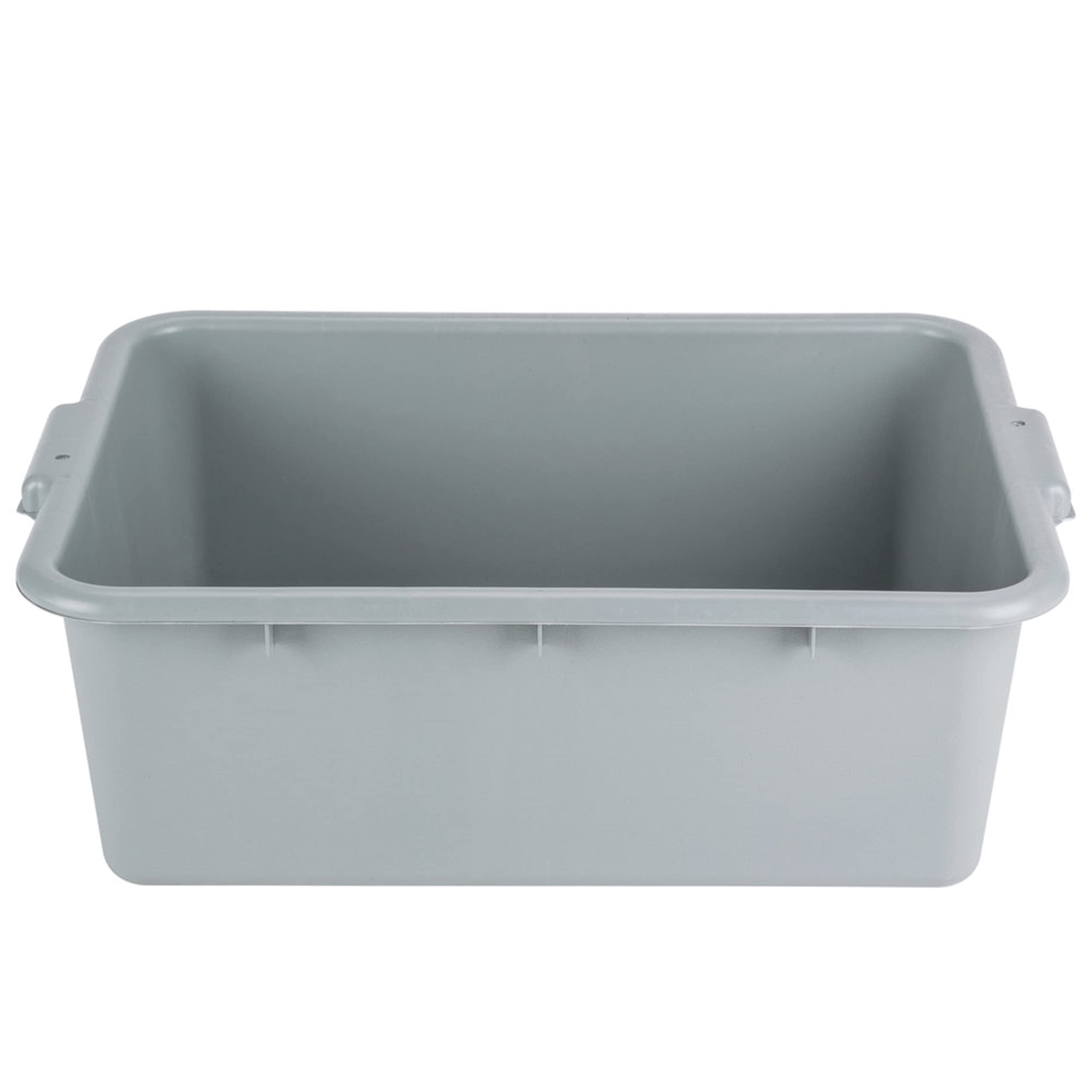 TrueCraftware 20-1/2" x 15-1/2" x 7" Utility Kitchen Bus Box/Tub/Bin with Handles Gray Color- Heavy Duty Plastic Restaurant Tub/Dish Washing Box Wash Basin Tub for Kitchen Home Restaurants