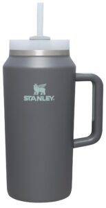 stanley quencher h2.0 flowstate stainless steel vacuum insulated tumbler with lid and straw for water, iced tea or coffee, smoothie and more, charcoal, 64 oz