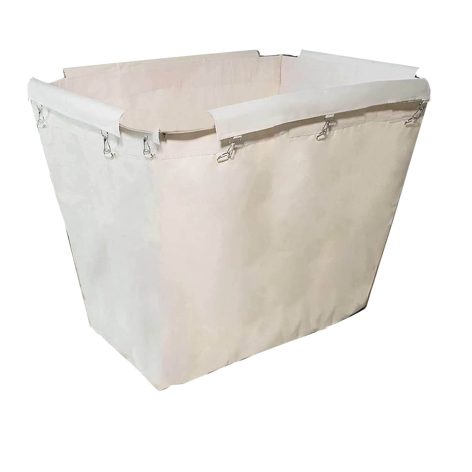 Replacement Laundry Cart Bag, Waterproof High Capacity Thickened Commercial Cloth Cleaning Cart Bag, 32.6x21.6x24.4 inches (Beige-Cone)