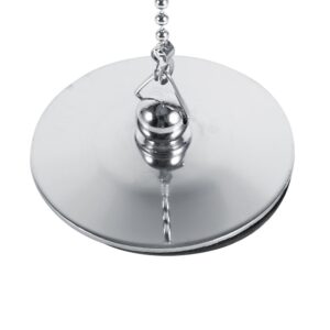 OKJHFD Bathroom Sink Stopper, Professional Durable Chrome Kitchen Sink Drain Cover Stopper, Solid Metal Waste Plug With Chain for Bathroom Bathtub