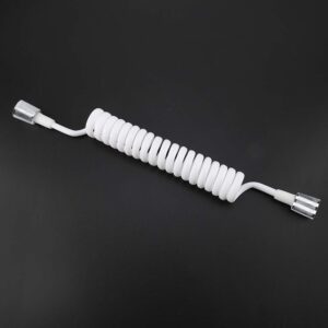 Flexible Shower Hose, Shower Hose, ABS Flexible Telescopic Shower Hose for Water Plumbing Toilet Bidet Sprayer Gun Bathroom (White)