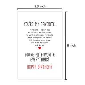 Ulbeelol Birthday Card, 5.3 x 8 inch, Printed on 300gsm Paper, Cute Design, Envelope Included