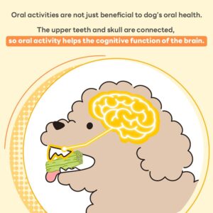 Doctor by Brain Chew, Dental Dog Treats with Relaxant Supplement for Small/Medium Dogs – Freshens Breath, Supports Relieving Stress