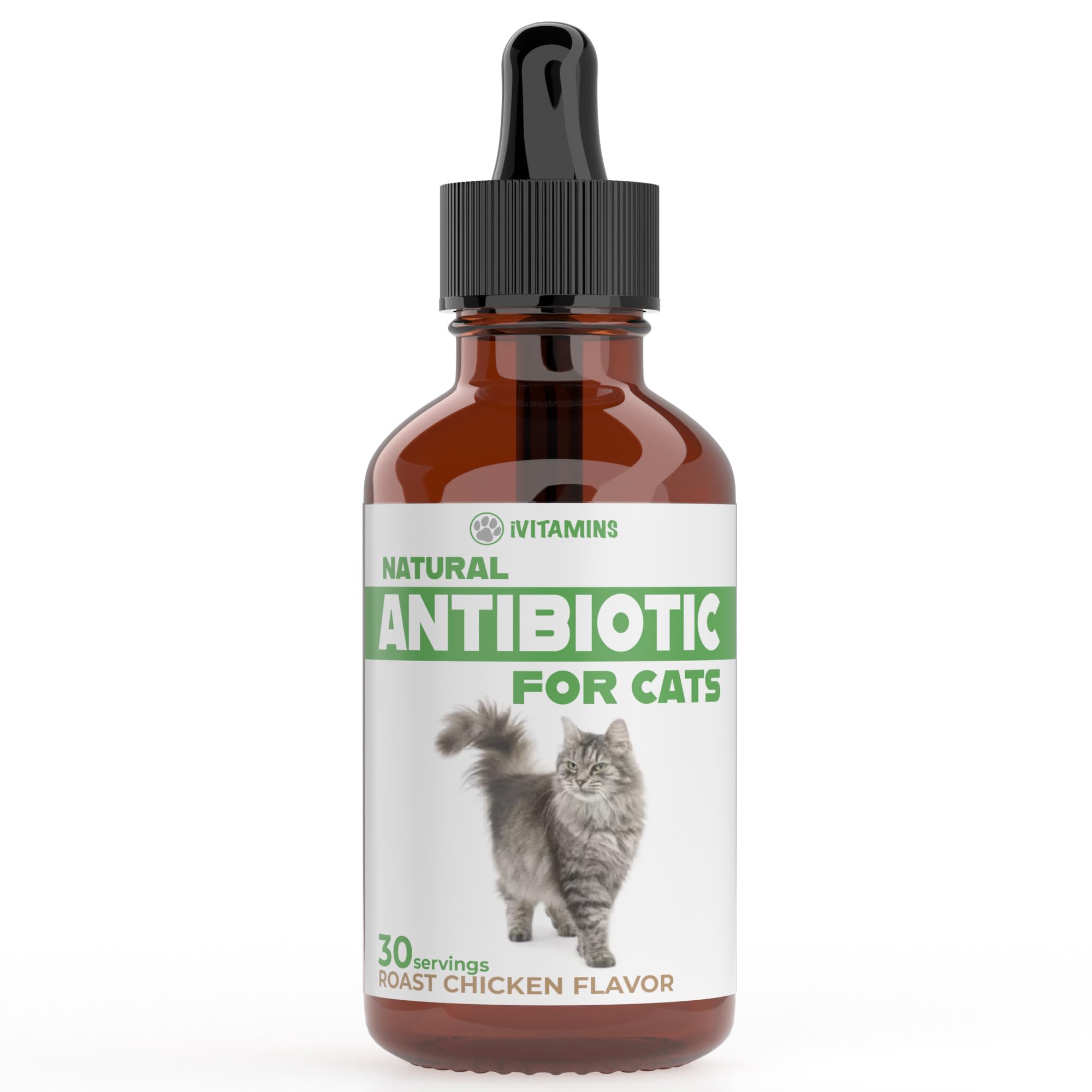 Natural Antibiotics for Cats | Cat Supplements | Cat Antibiotic | Cat Antibiotics | Cat Immune Support | Antibiotic for Cats | Cat Multivitamin | Multivitamin for Cats | 2 Pack: 60 Servings Total