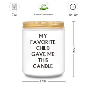 Gifts for Mom Dad from Daughter Son - Best Mom Dad Ever Gifts, Funny Mothers Day & Fathers Day & Birthday & Thanksgiving & Christmas Gifts, Lavender Scented Candle(7oz)