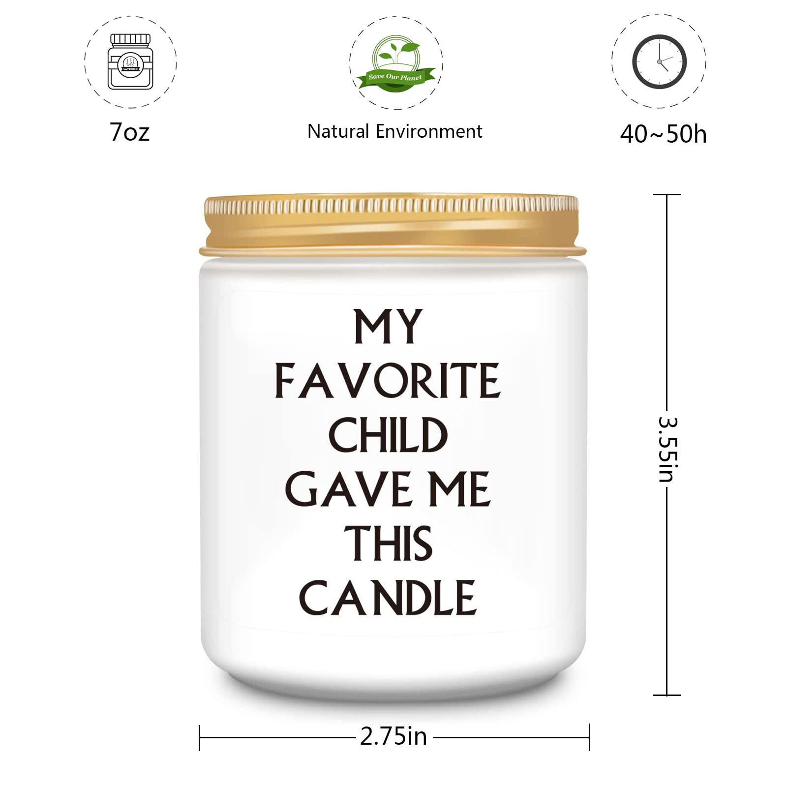 Gifts for Mom Dad from Daughter Son - Best Mom Dad Ever Gifts, Funny Mothers Day & Fathers Day & Birthday & Thanksgiving & Christmas Gifts, Lavender Scented Candle(7oz)