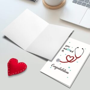 Ogeby Cute Nurse Graduation Card Gifts, Lovely RN Graduation Greeting Card, You Earned It Congratulations Card Gift for New Nurse