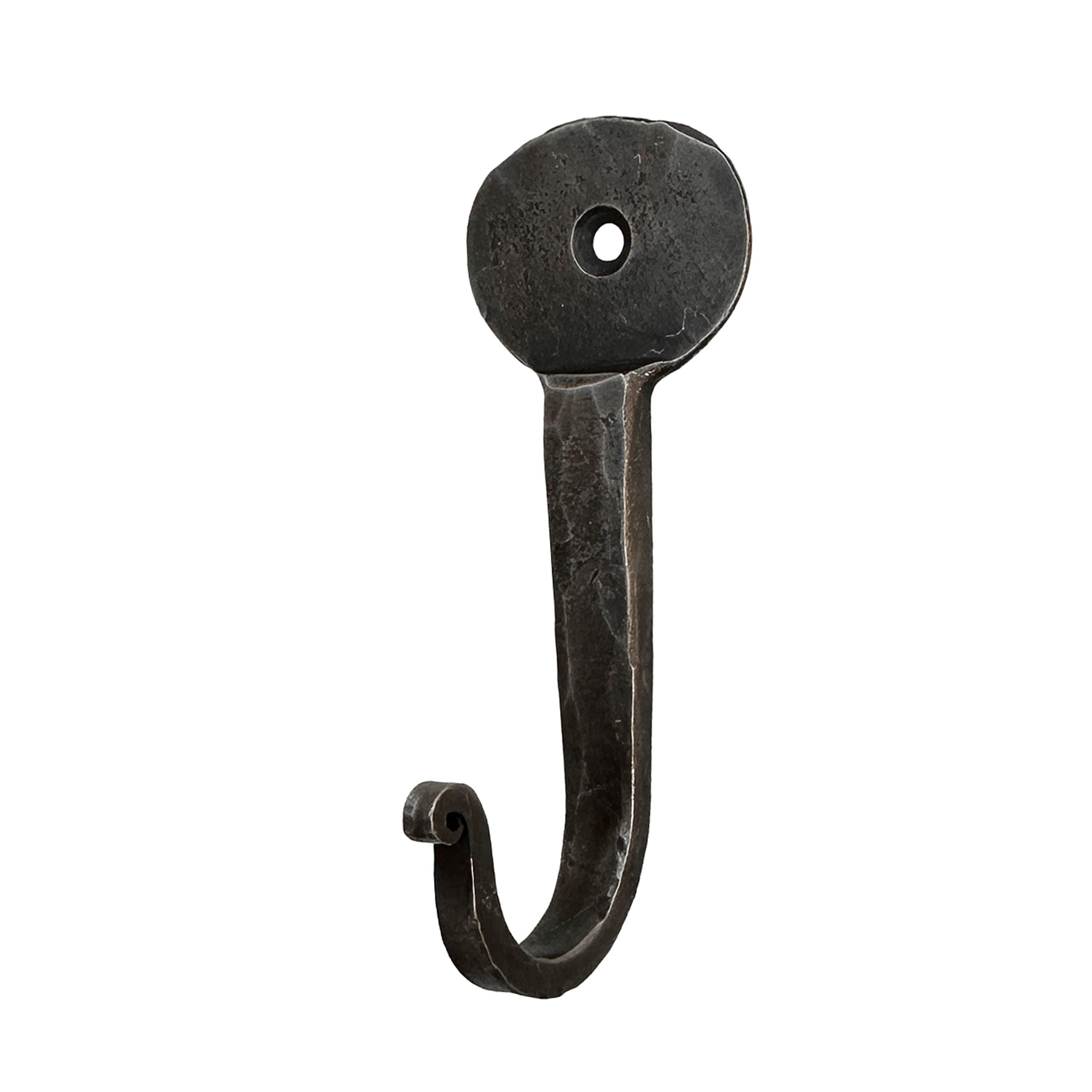 Living Ideas Hand Forged Metal Hooks Handmade Wrought Iron Wall Mounted Coat Hook Blacksmith Metal Wall Towel Hooks Rack Black Antique Finish Wall Hooks