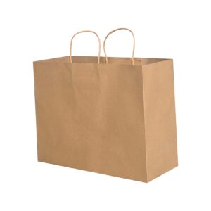 Brothersbox Small Brown Kraft Paper Bags with Handles 100PCS - 5.25*3.25*8 Inch Bags for Birthday Party Grocery Retail Shopping Business