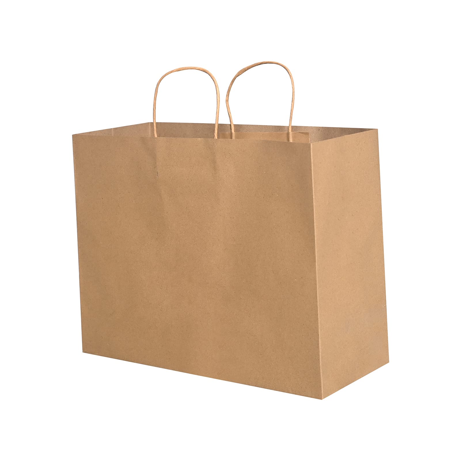 Brothersbox Small Brown Kraft Paper Bags with Handles 100PCS - 5.25*3.25*8 Inch Bags for Birthday Party Grocery Retail Shopping Business