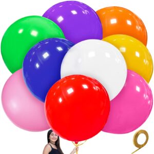 green giant balloons, 8 thicker 36 inch strong latex big round balloons for photo shoot wedding baby shower birthday party event decoration