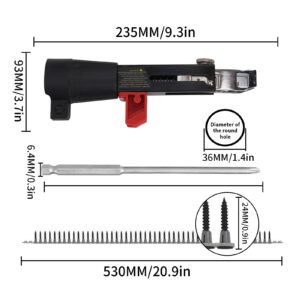 MOUMOUTEN Automatic Chain Nail Gun Adapter, Auto Feed Screw Spike Chain Screw Gun, Drywall Screw Gun for Electric Drill Woodworking Tool Cordless Power Drill Attachment