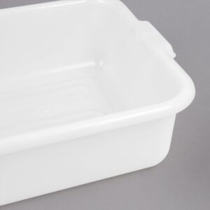 TrueCraftware- 20-1/2" x 15-1/2" x 5" Utility Kitchen Bus Box/Tub/Bin with Handles White Color- Heavy Duty Plastic Restaurant Tub/Dish Washing Box Wash Basin Tub for Kitchen Home Restaurants