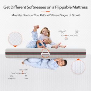 Sweetnight Full Size Mattress, 10 Inch Gel Memory Foam Mattress in a Box for Cooling Sleep, Flippable Mattress with Two Firmness Preference, Pressure Relieving, CertiPUR-US Certified