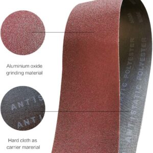 3 x 18 Inch 40 Grit Sanding Belt | Premium Aluminum Oxide Sanding Belt | Premium Sander Sandpaper,12 Pack