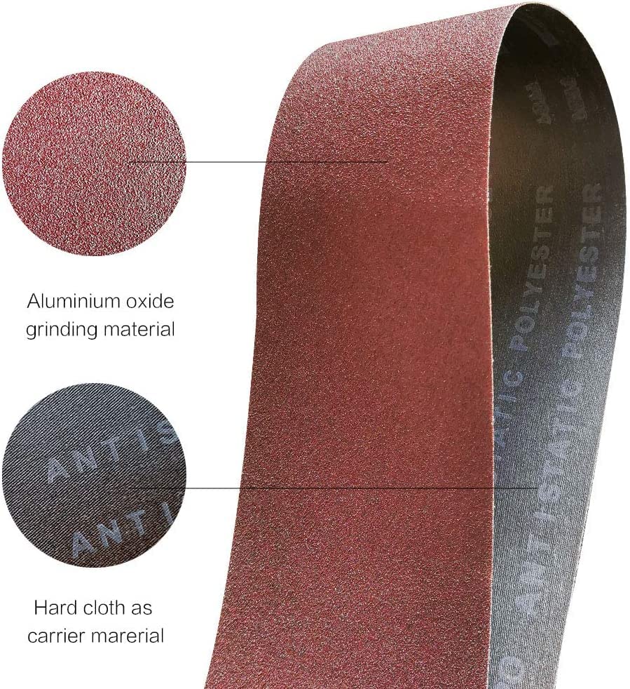 3 x 18 Inch 40 Grit Sanding Belt | Premium Aluminum Oxide Sanding Belt | Premium Sander Sandpaper,12 Pack