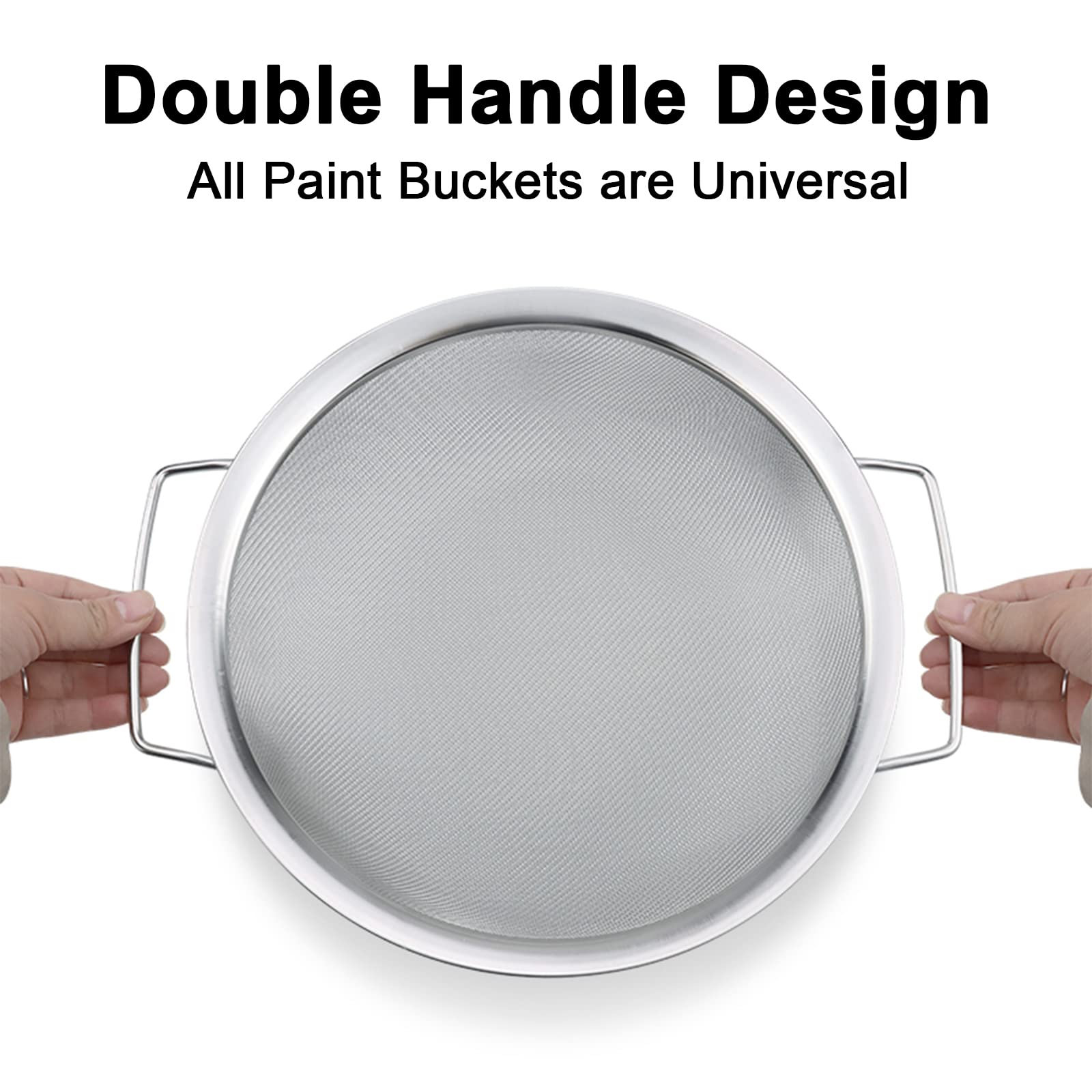 3 Pack Fine Mesh Paint Strainer 60 Mesh Stainless Steel Paint Filter Emulsion Honey Funnel Filter Cover Fits 5 Gallon Paint Bucket Filter Tool Insert Strains