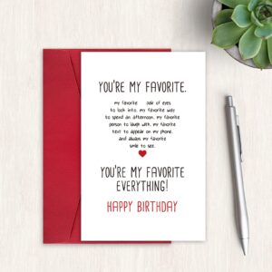 Ulbeelol Birthday Card, 5.3 x 8 inch, Printed on 300gsm Paper, Cute Design, Envelope Included