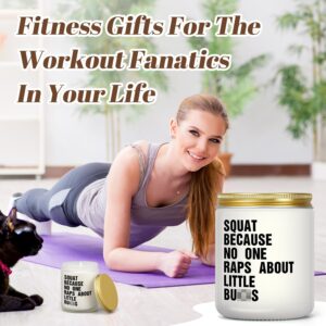 Motivational Fitness Gift for Gym Enthusiast - Inspirational Gifts for Workout Exercise Sports Lover, Encouragement Presents for Friend Women Men Her, Funny Lavender Candle for Christmas Birthday