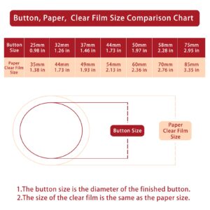 200 Sets Button Maker Supplies, 58mm / 2.28 inch Button Supplies Button Parts, (Approx. 2.25 inch) Metal Blank Button Badge Parts with Blank Paper for Button Maker Machine Pin Maker Badge Button Press