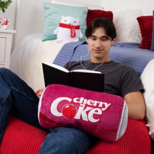 Cherry Coke, 15" Novelty Plush Can, Dorm Decor, Squishy Soft Throw Pillow, Collector Toy