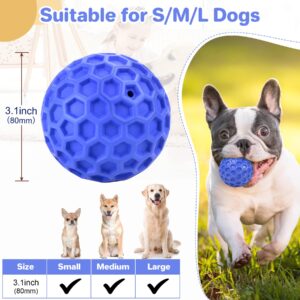 DISSKNIC Indestructible Squeaky Dog Ball, Relieves Anxiety, Cleans Teeth, Interactive Chew Toy for Aggressive Chewers, Dog Toy for Large Breeds, Outdoor Waterproof