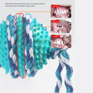 AiduduPet Dog Rope Toys for Aggressive Chewers,Dog Toys Boredom and Stimulating,Dog Rope Toys Tug of War, Interactive Rubber Dog Toys for Large Dogs,Puppy Chew Toys for Teething, 100% Cotton & TPR