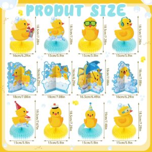 Teling 12 Pcs Duck Birthday Decorations Duck Centerpieces 6 Inch Rubber Duck Themed Party Supplies Duck Theme Table Decor for Birthday Baby Shower Party Decorations