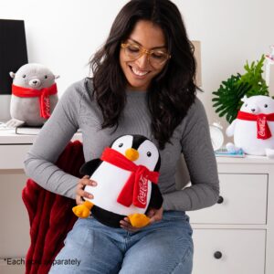 Coca-Cola 9" Penguin with Scarf Snowball Plushies, Soft, Squishy Stuffed Animal, Great Gift for Boy, Girl, Kids & Toddlers for Christmas & Birthdays, Cuddle Pillow, Dorm Bed Décor